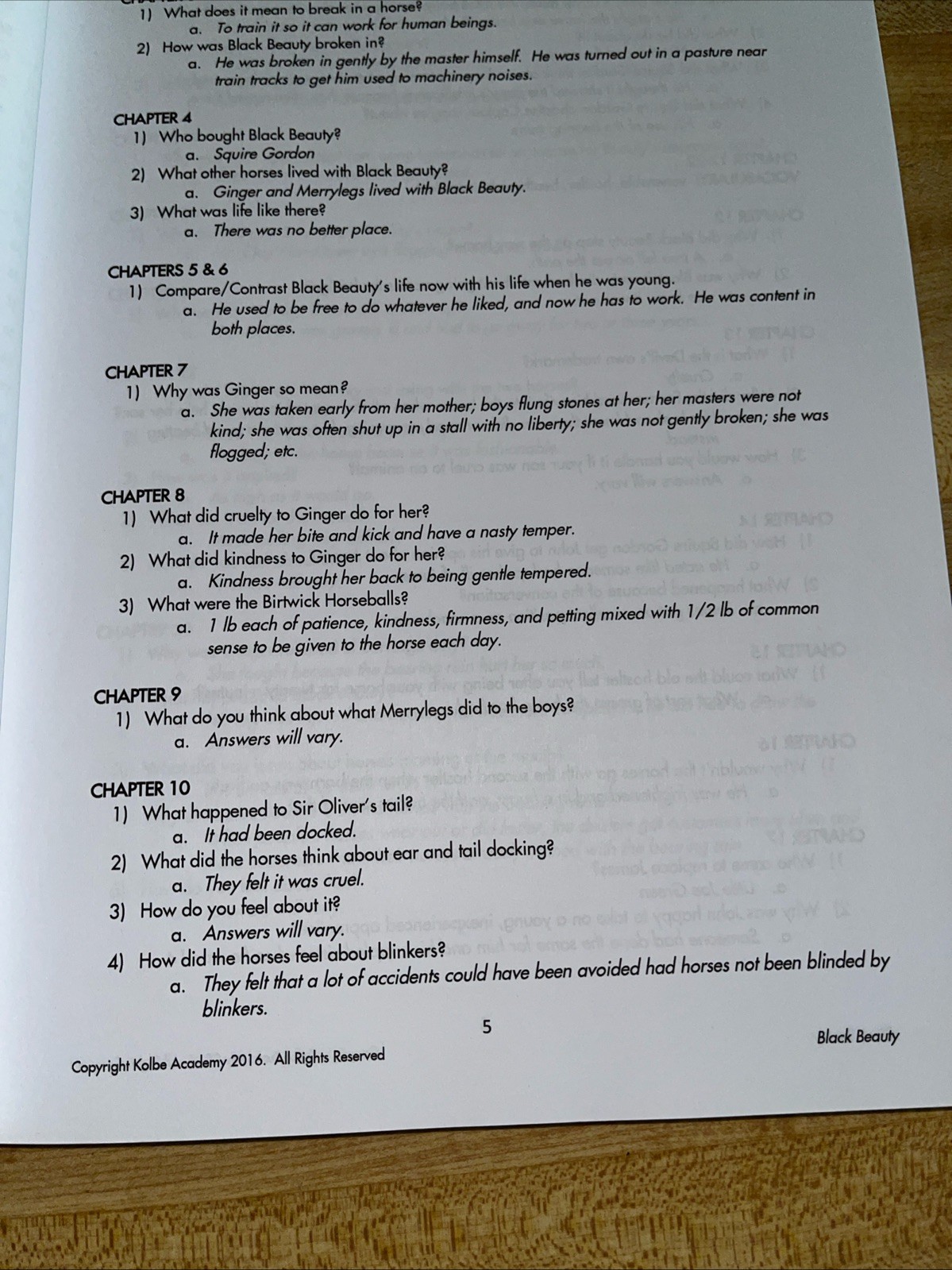 Kolbe Academy Elementary English Student book And Teacher Book