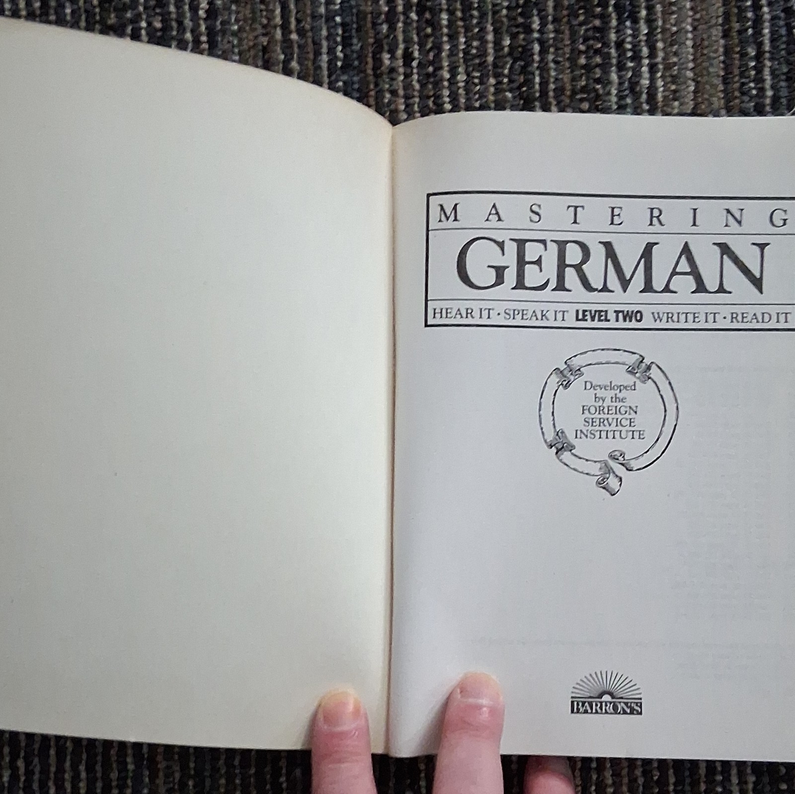 Barron’s Mastering German Level Two Book B2 C1 1st Edition Language Course