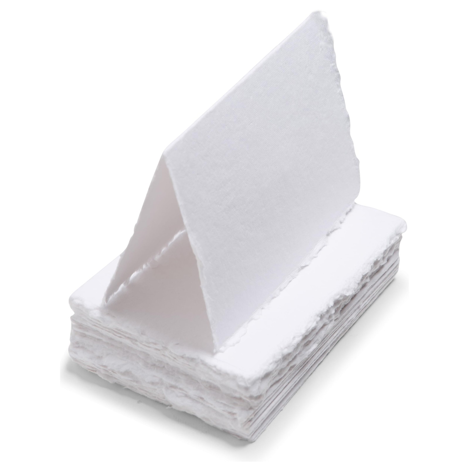 Wanderings Handmade Deckle Edge Tent Cards – Folded to 2″ x 3.5″ – 150 GSM – …
