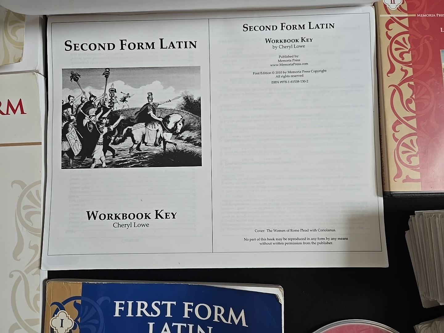 FiRST FORM & 2ND FORM MEMORIA PRESS SET WITH DVDS,CD,CARDS,BOOKS,TESTS,& KEYS