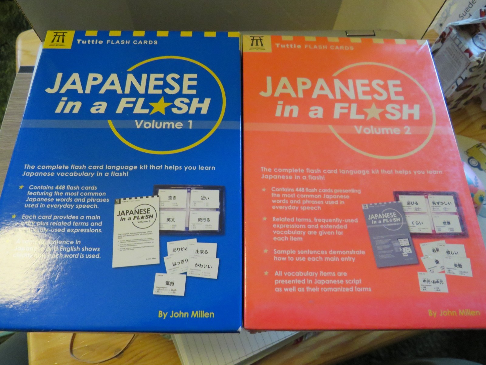 Tuttle Flash Cards JAPANESE IN A FLASH Volume 1 New Open Box Volume 2 Sealed