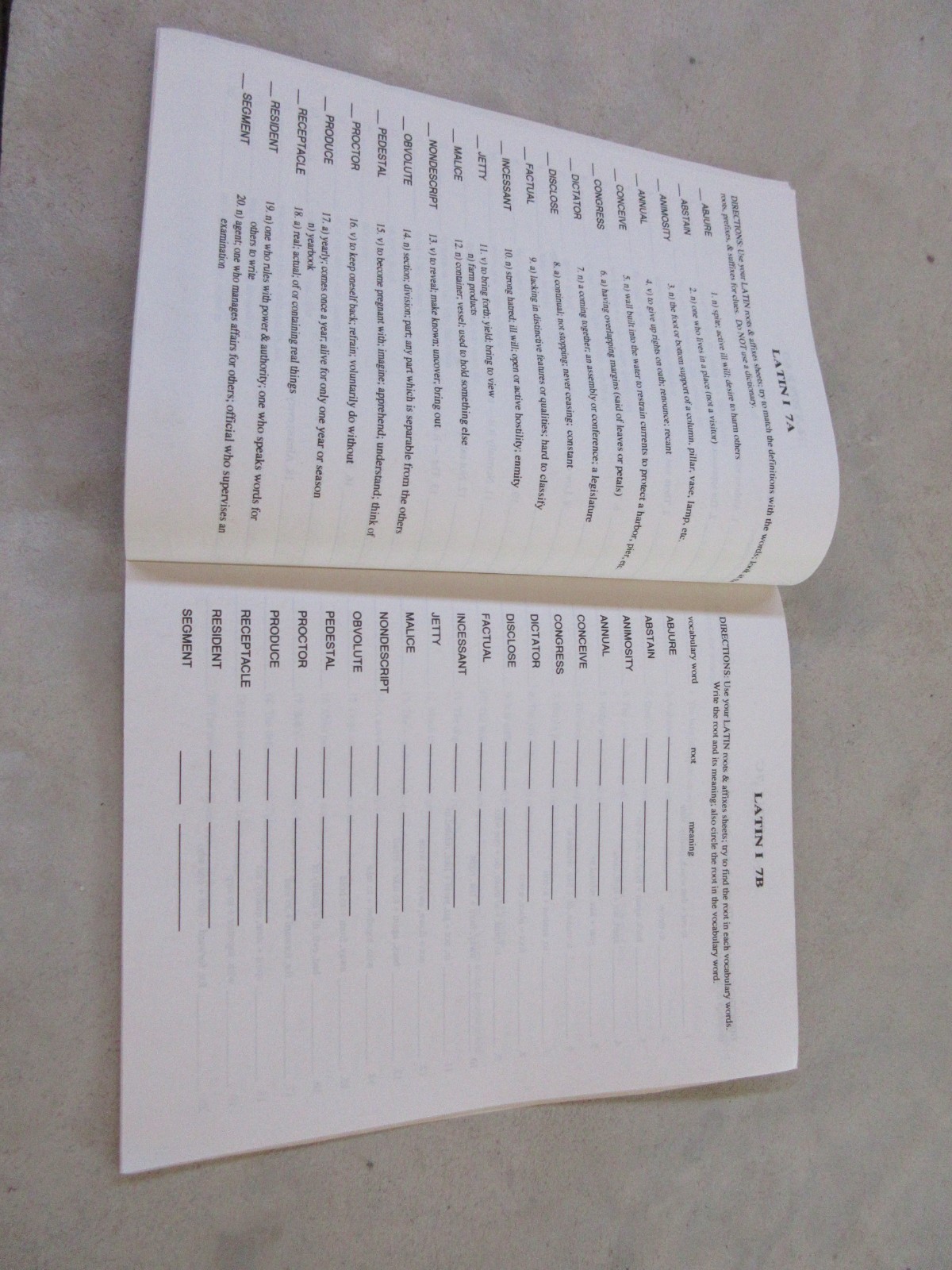 Vocabulary: Latin I 1st Edition, Tape Included By Frode Jensen