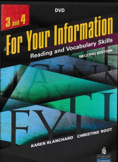 For Your Information: Reading & Vocabulary Skills: Levels 3 & 4 2nd DVD VIDEO