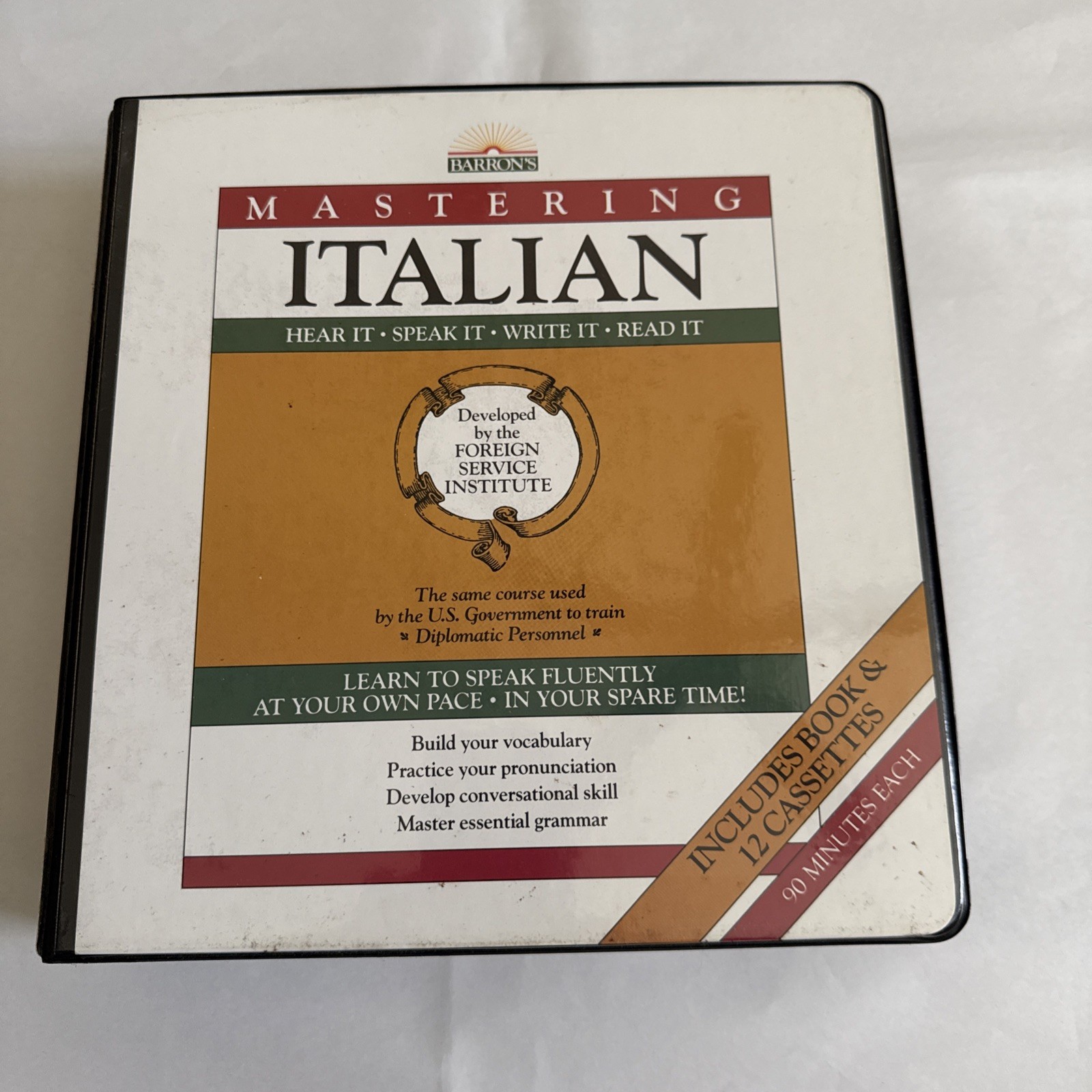 Barron’s MASTERING ITALIAN, Level 1 by Foreign Service Institute~Cassettes/Book