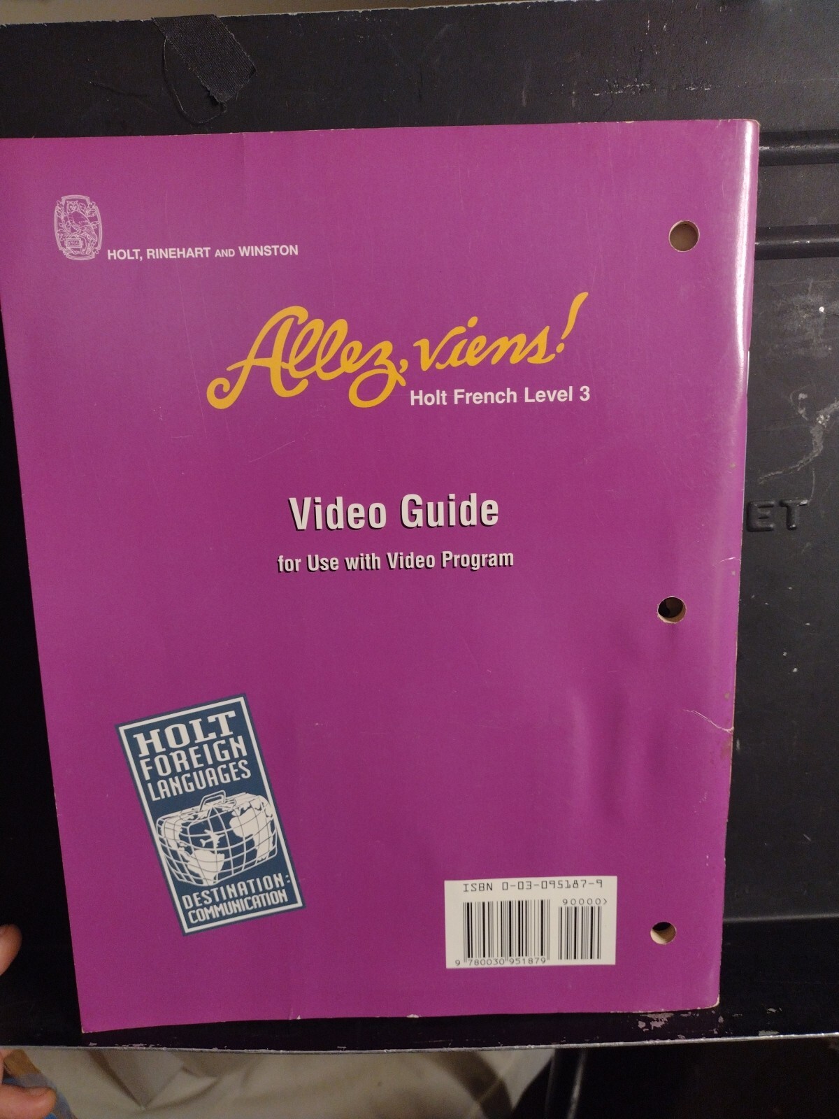 Allez, Viens! Holt French Level 3 Teacher’s Ed. + Text Bk + Chapter Teach 1-3 +!