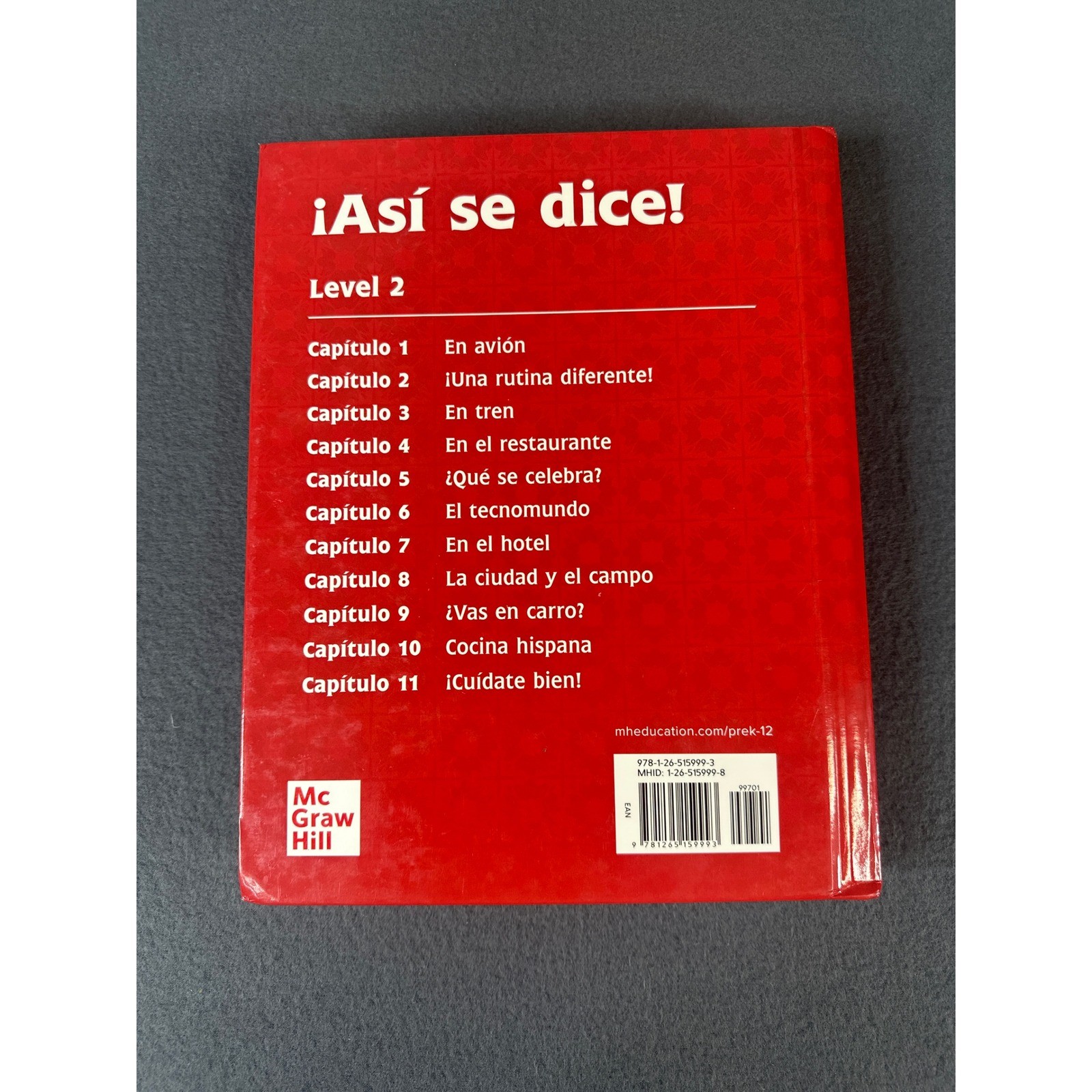 Asi se dice! Level 2 Spanish Textbook McGraw Hill Education Hardcover 2024