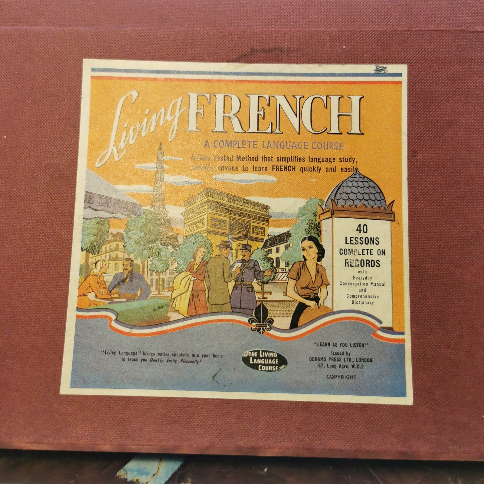 In 1959 Case Native Living French Language Course 40 Lessons On 3 Vinyl Records
