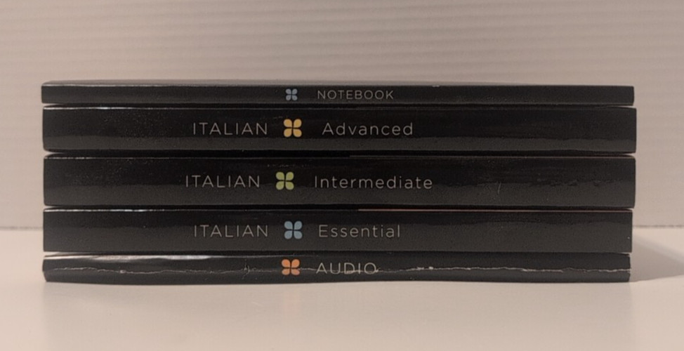 Living Language Italian Complete Edition Learning Course 3 Books with 9 cds
