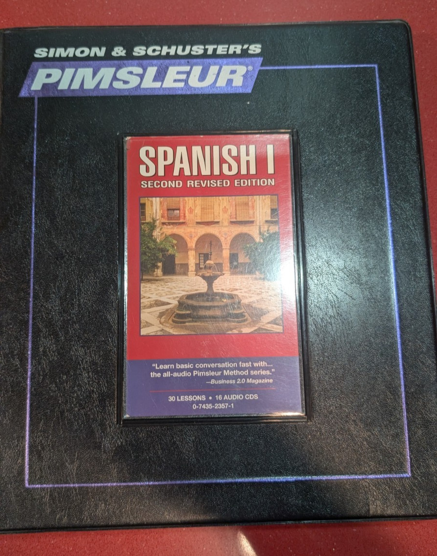 Simon Schuster’s Pimsleur Spanish I Second Revised Edition 16 CD Set 30 Lessons