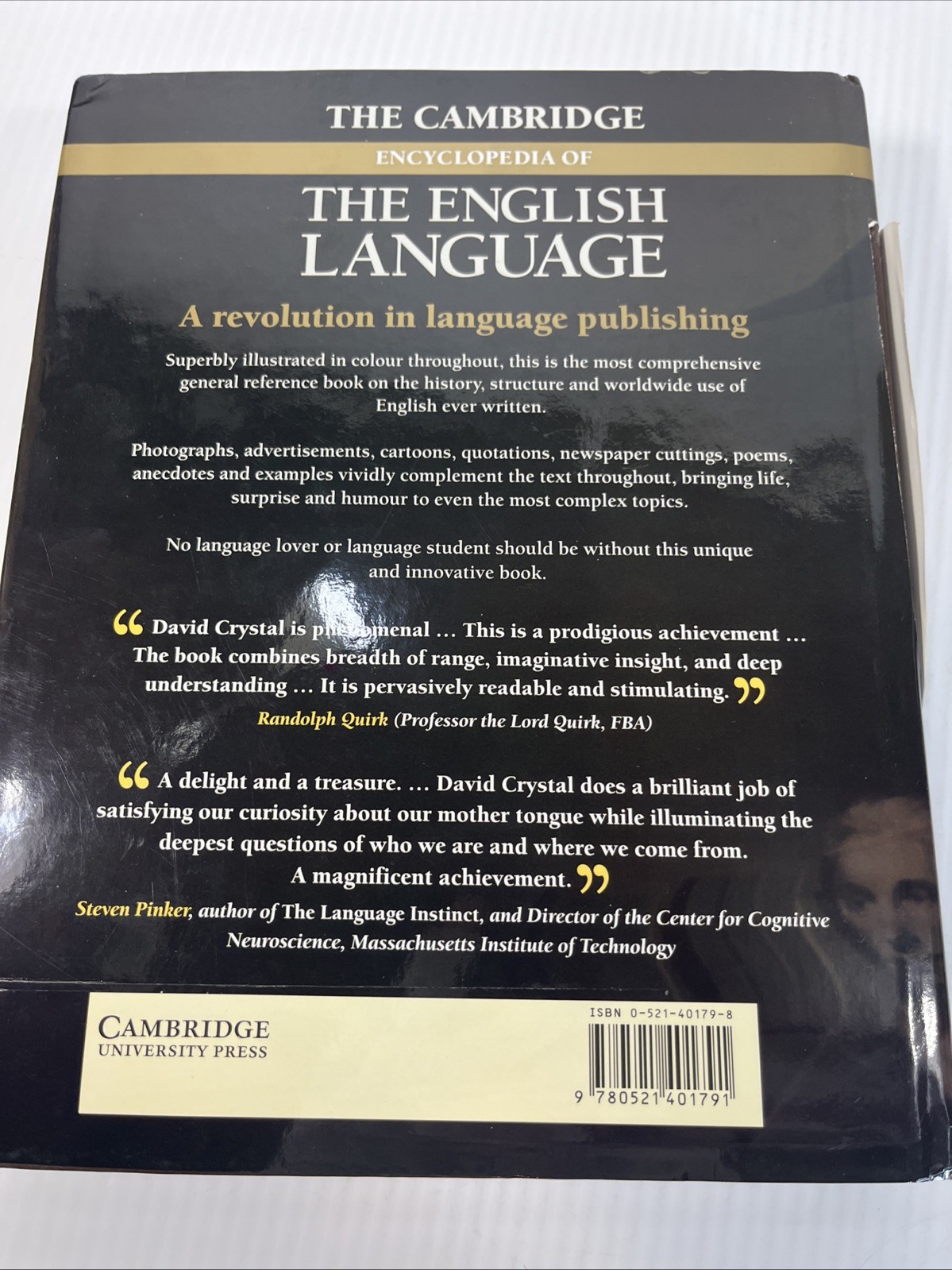 The Cambridge Encyclopedia of the English Language By David Cry Hardcover HCDJ