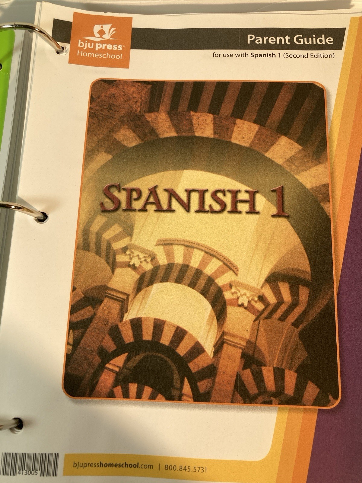 Spanish 1 Second Edition BJU Press Binder