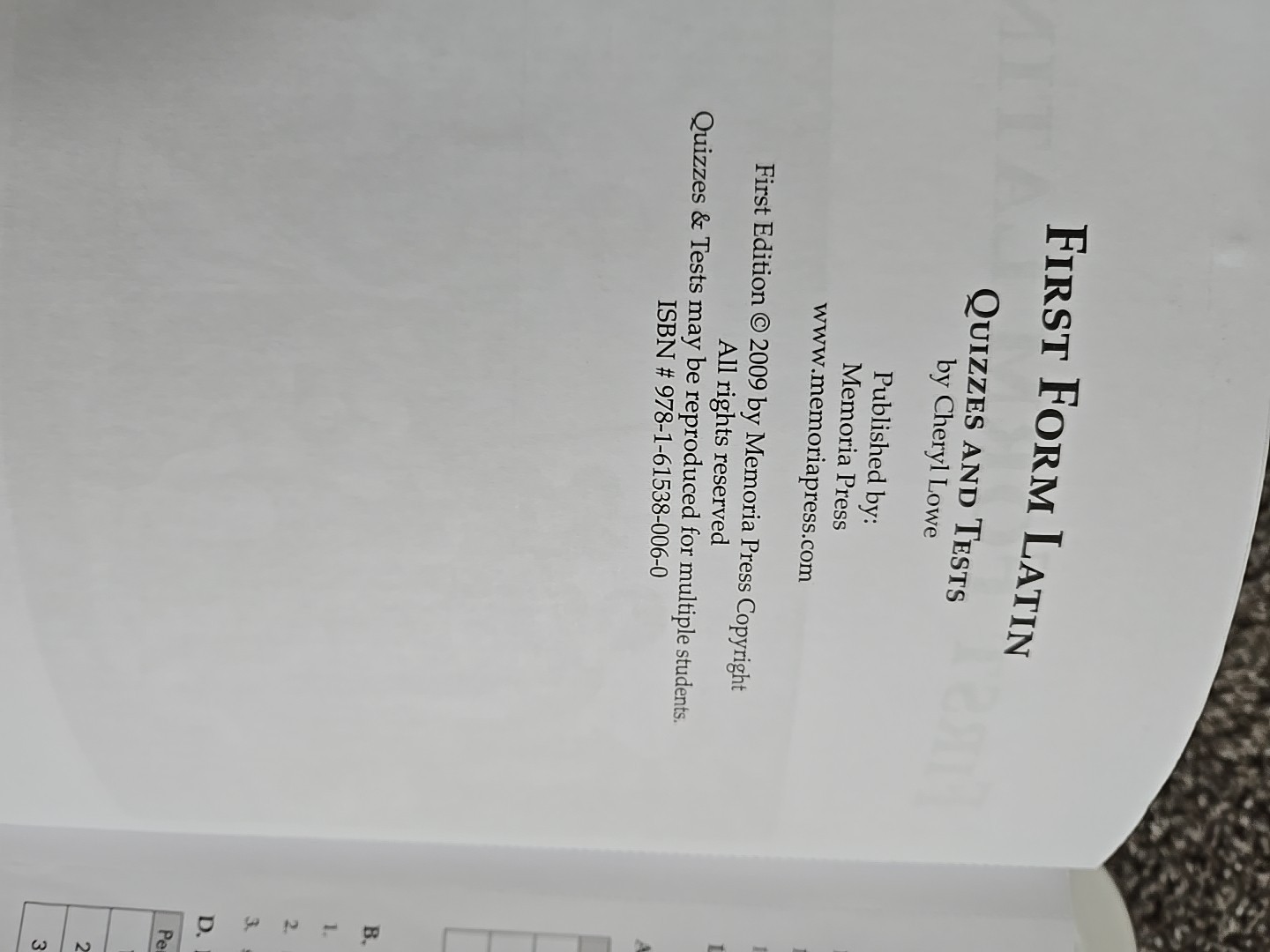 FiRST FORM & 2ND FORM MEMORIA PRESS SET WITH DVDS,CD,CARDS,BOOKS,TESTS,& KEYS