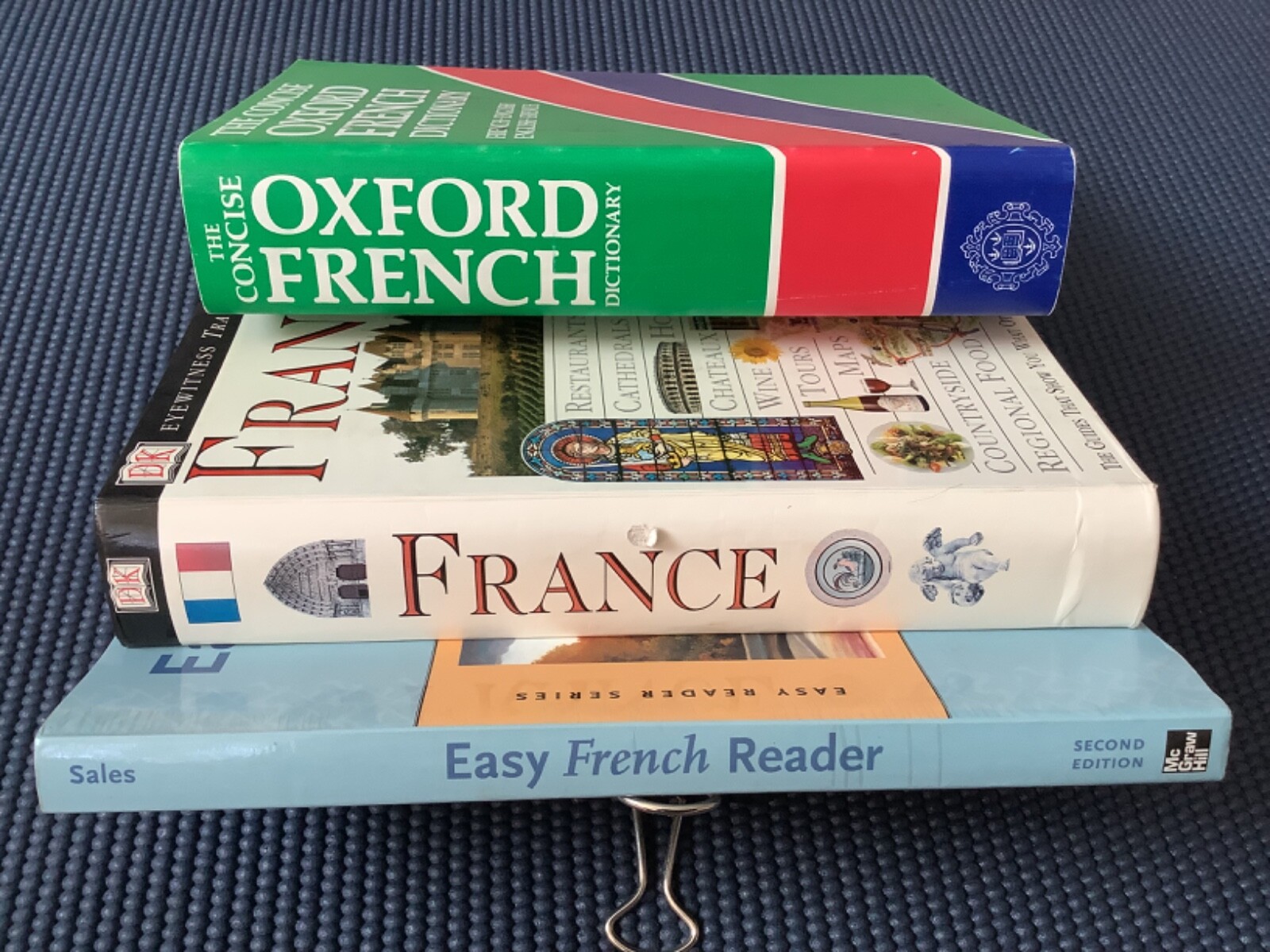 France Travel Guide French Dictionary Learn Speak Study Read Language 3 Book Lot