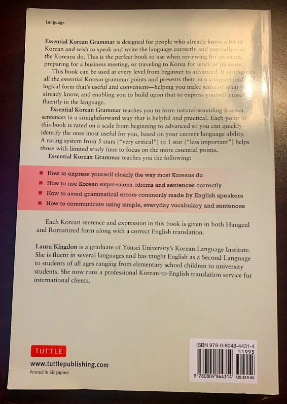 Essential Korean Grammar : Your Essential Guide to Speaking and Writing…