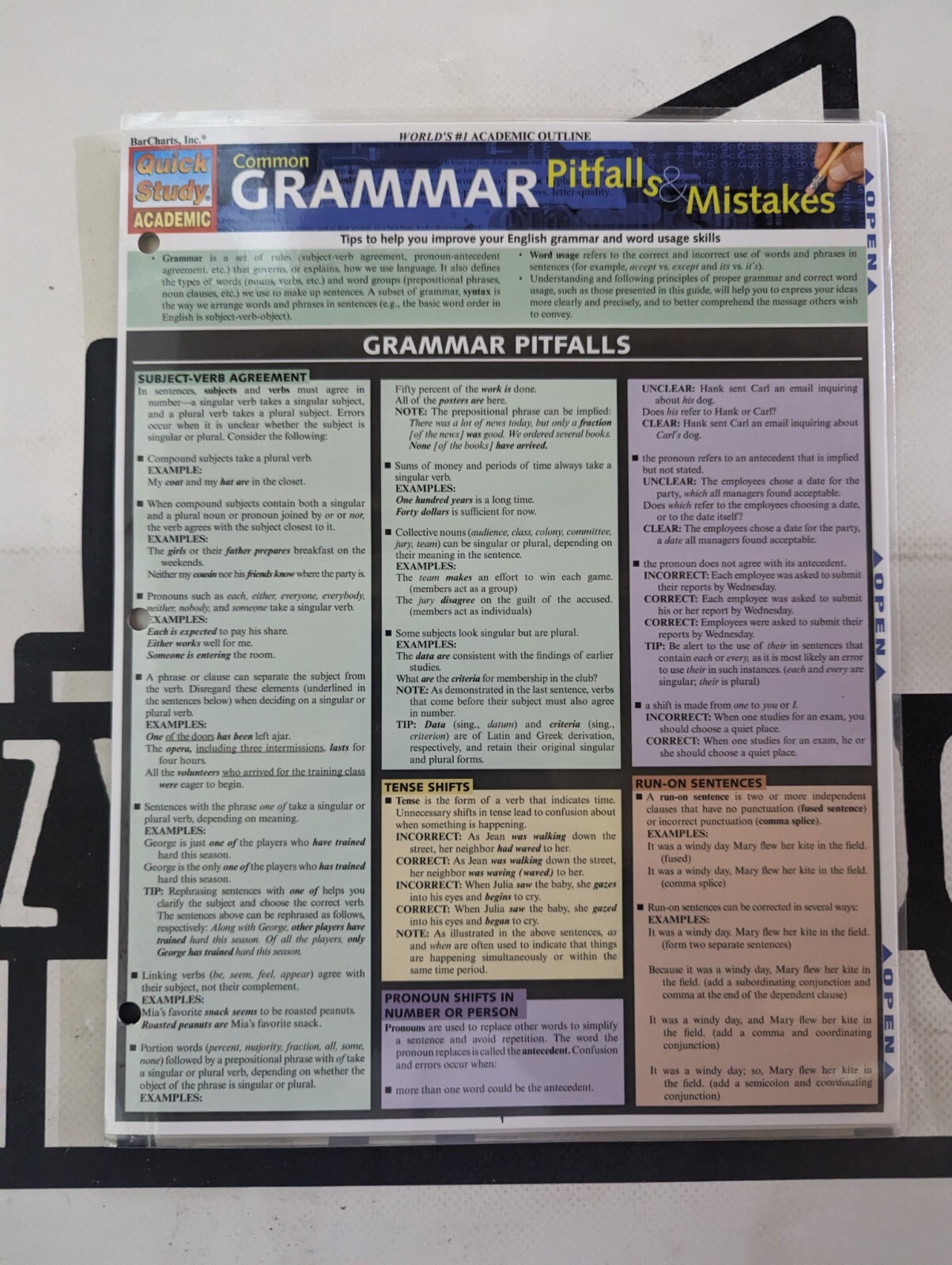 Common Grammar Pitfalls and Mistakes by Inc. BarCharts (2010, Book, Other)