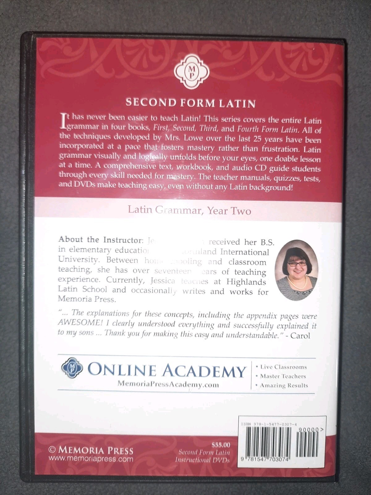 Memoria Press Second Form Latin 2nd Edition – Instructional DVDs
