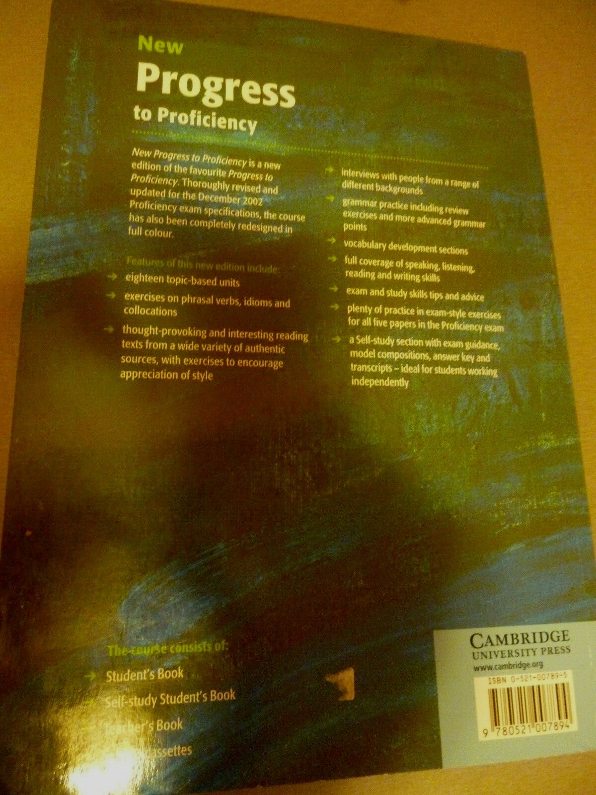 New Progress to Proficiency Self-study Student`s book 2002, by Leo Jones, USED