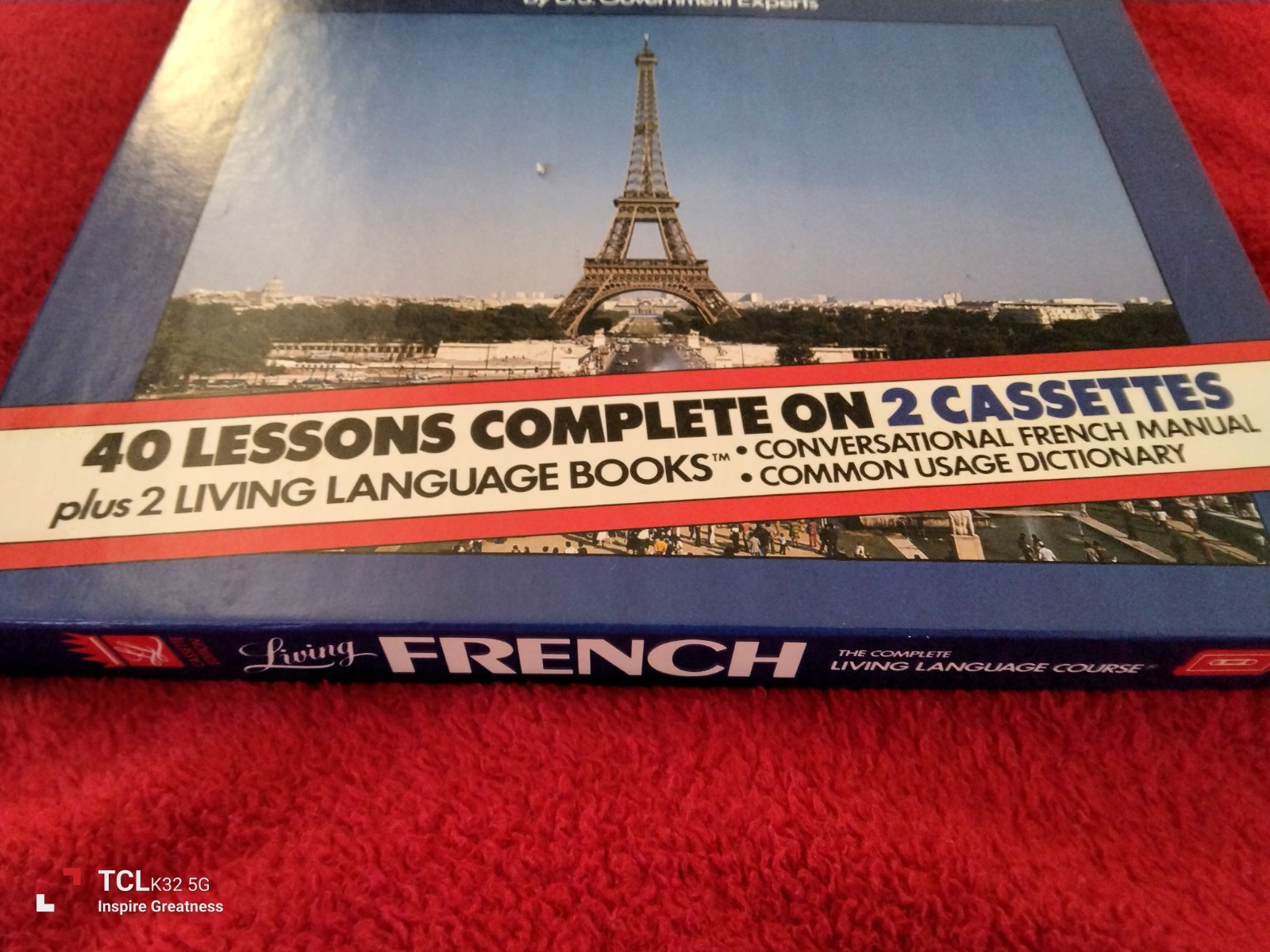 Rare Vintage French Language Course Cassettes “Living French” Complete Very Good
