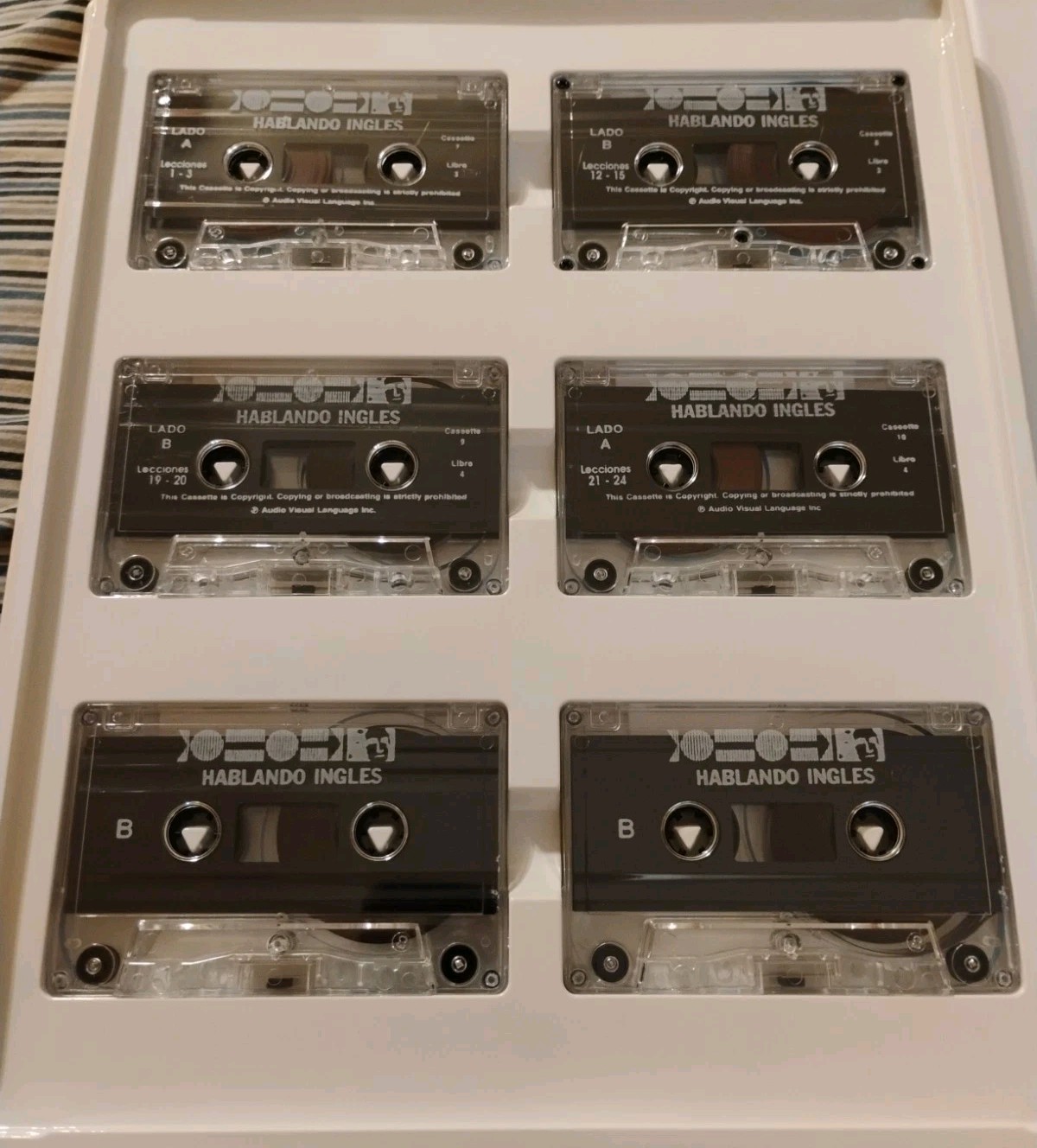 Hablando Ingles Audio Visual Language Course 1&2 -Spanish to English On Cassette