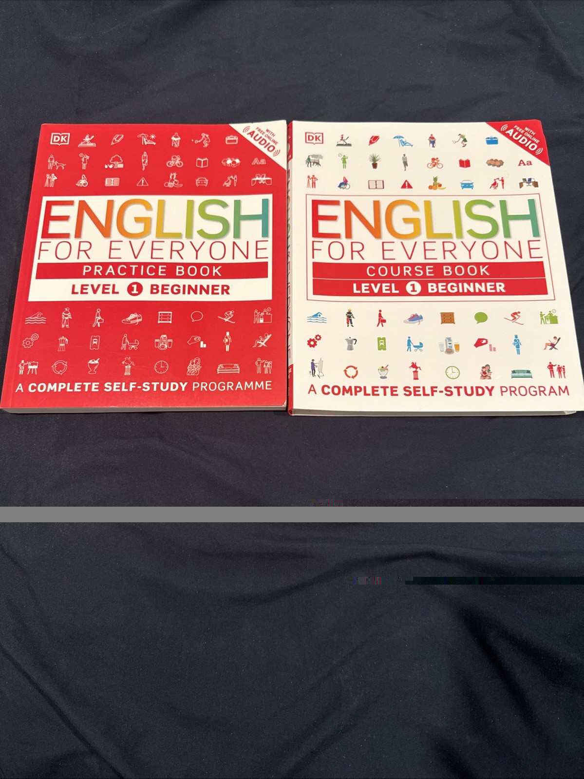 English for Everyone Level 1 Beginner Course & Practice Book Set DK New