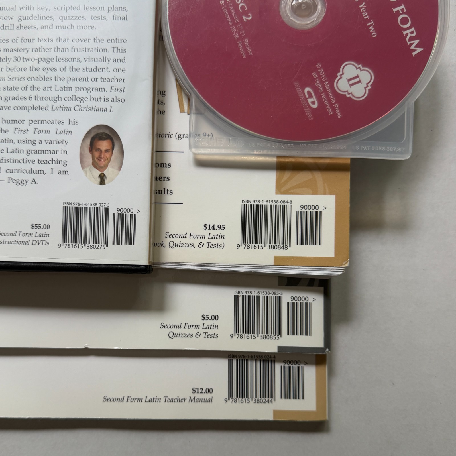 Second Form Latin Set Memoria Press DVDs CD Teachers Manual Key Quizzes Tests