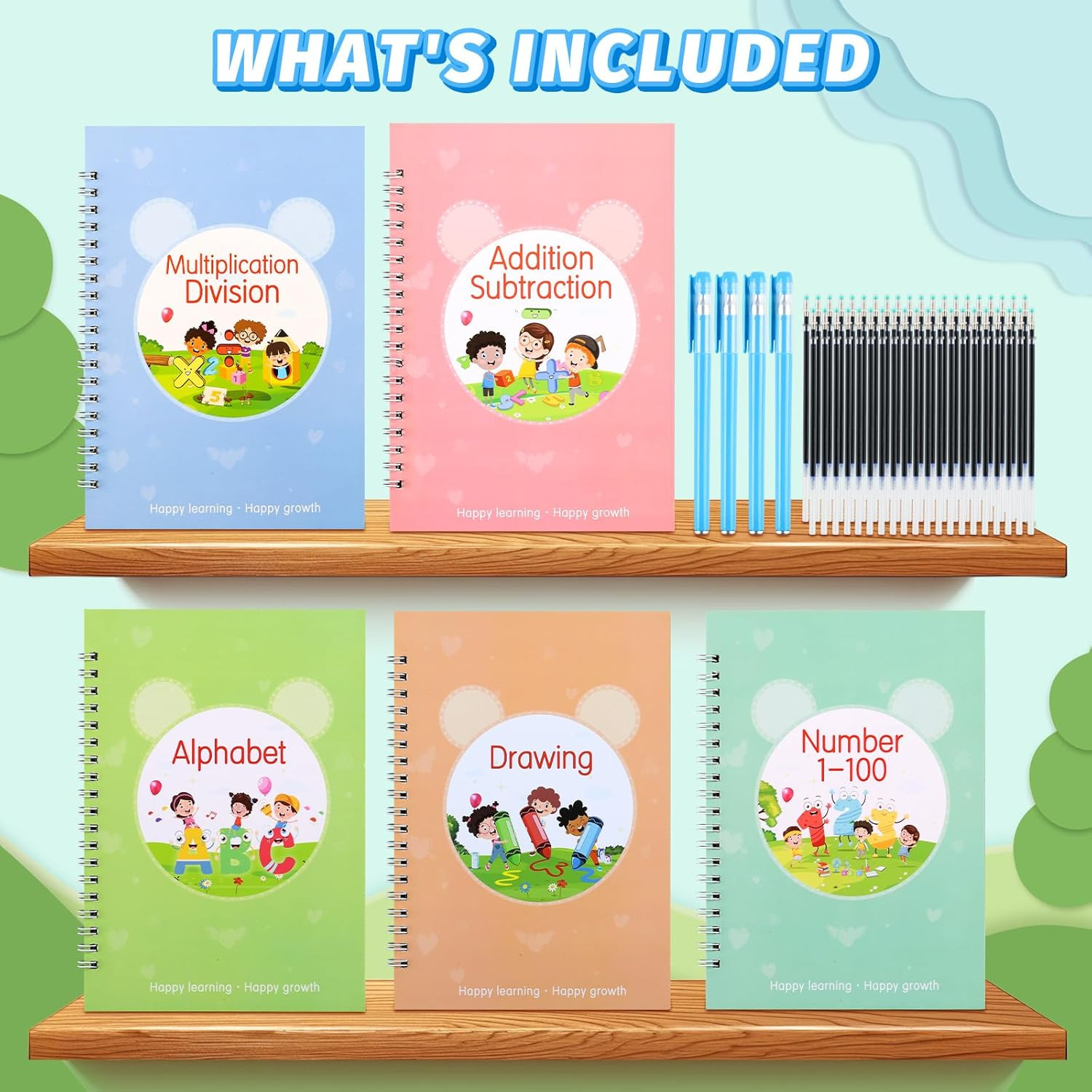 Grooved Magic Practice Copybook, Reusable Writing Practice Book, for Preschool K
