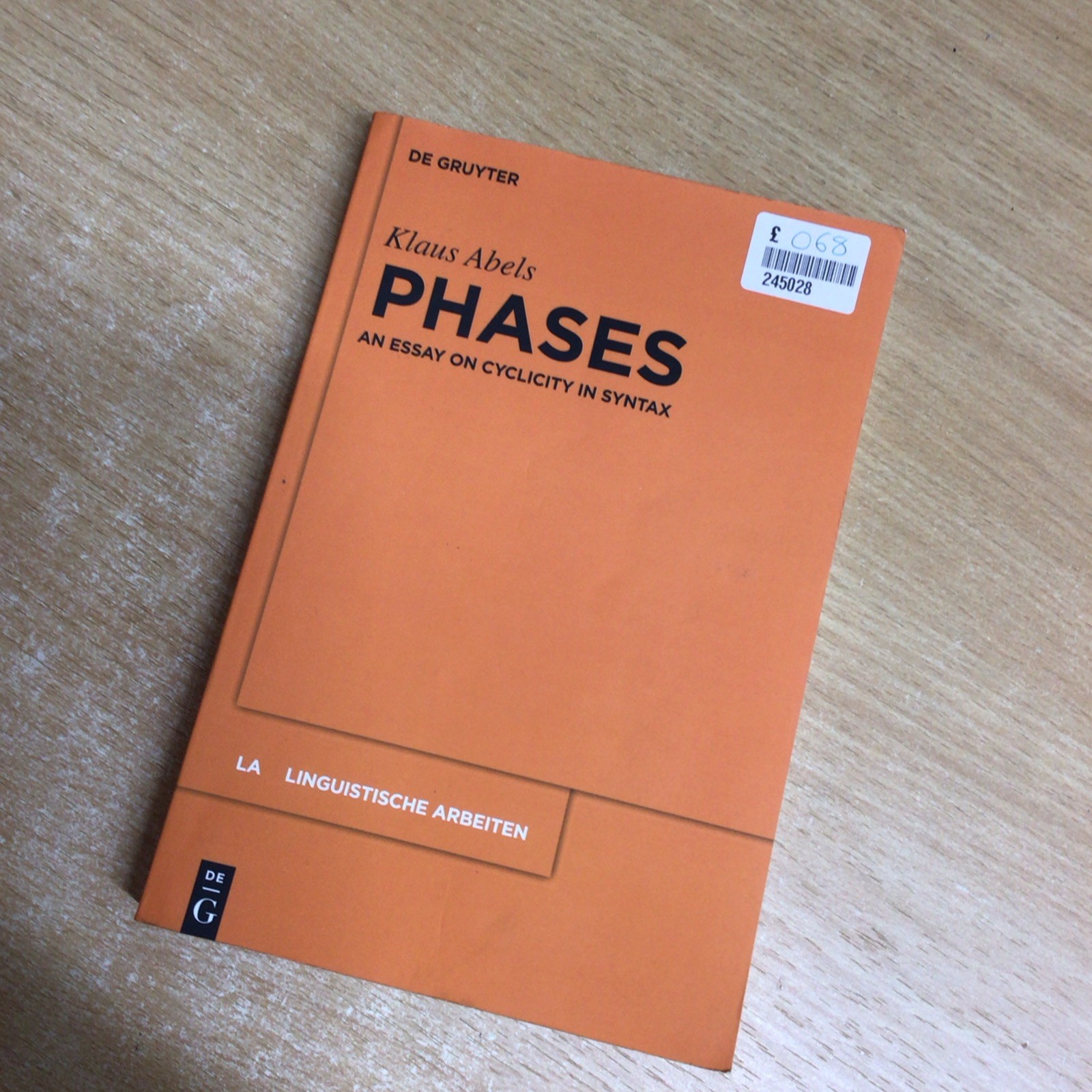 Klaus Abels Phases (Paperback) Linguistische Arbeiten (US IMPORT)