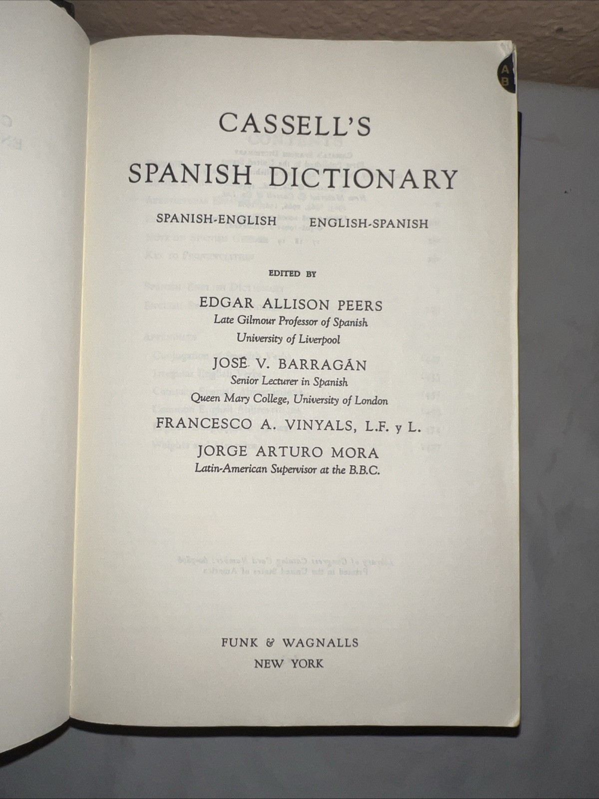 Cassells Spanish-English, English-Spanish Dictionary – Hardcover – 1968 Vintage