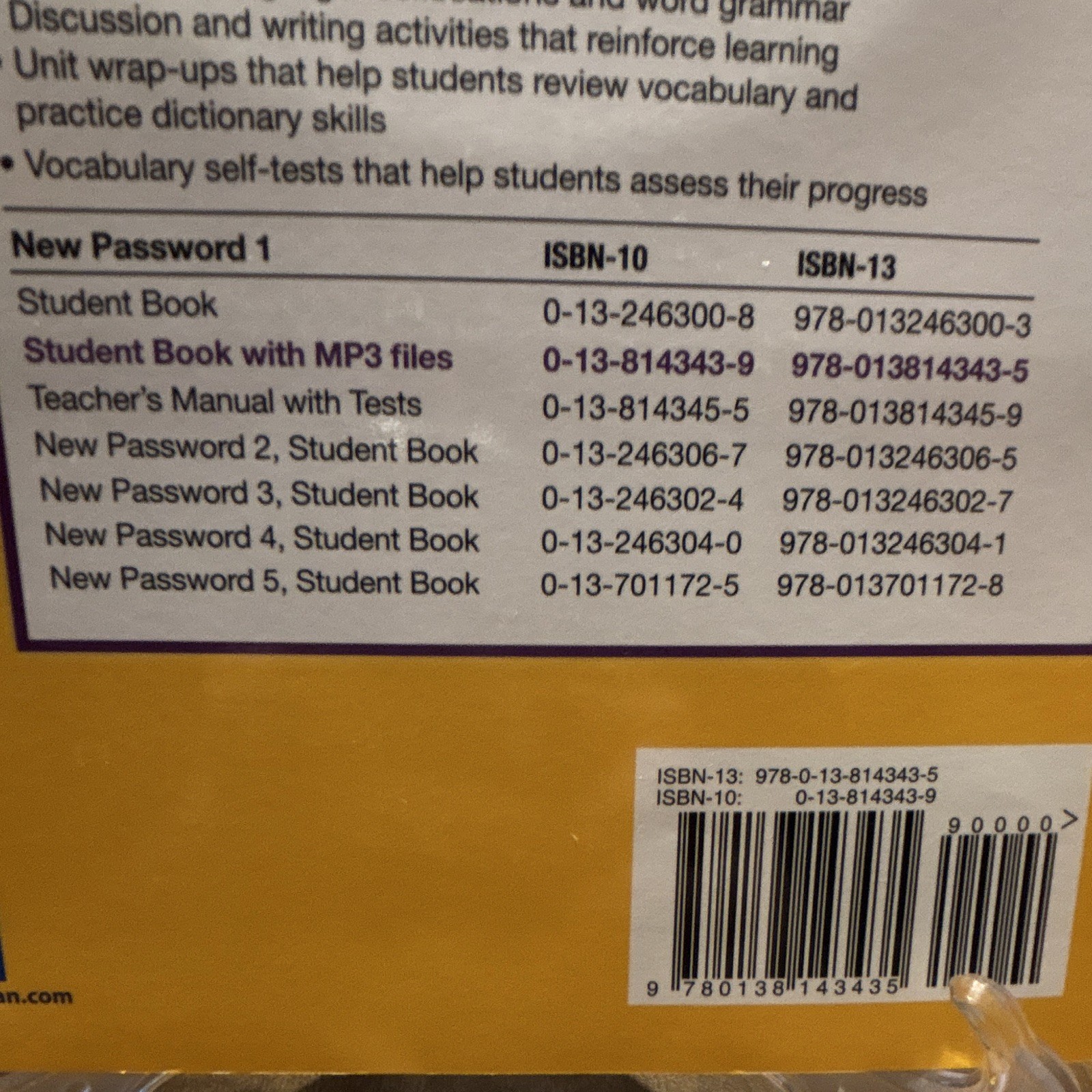Pearson Longman New Password 1 Student Book 2nd Ed Paperback + MP3 CD-ROM