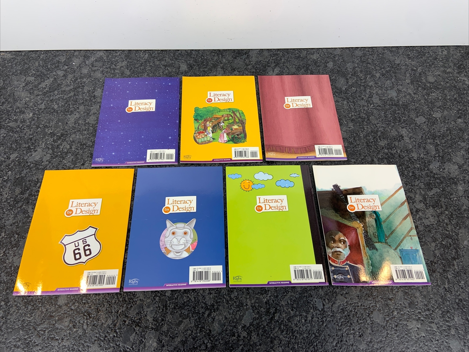 Lot of 7 Rigby Literacy By Design Interactive Reading Homeschool Story Books NEW