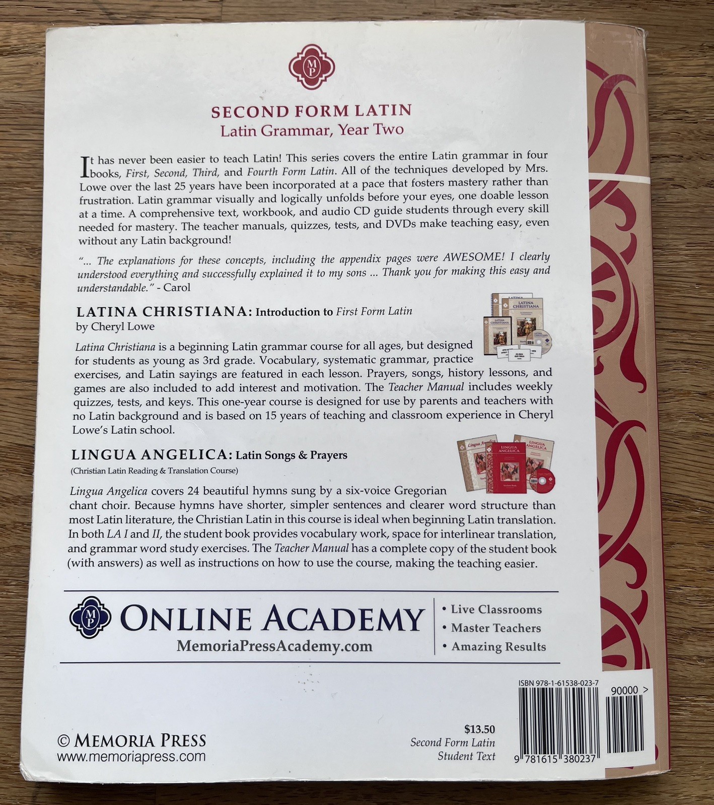 Memoria Press Second Form Latin Set Year Two