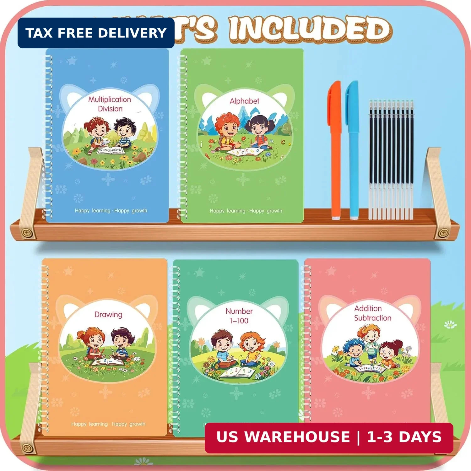 Magic Practice Copybook, Reusable Writing Practice Book, for Preschool Kids Age