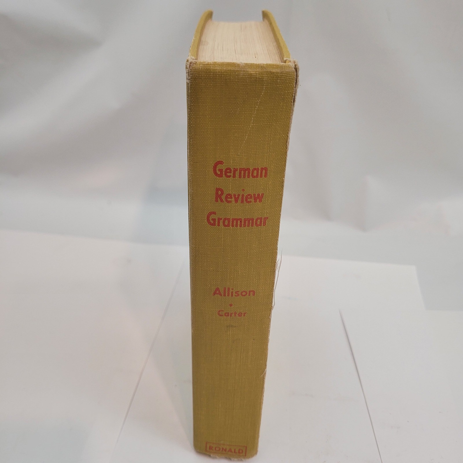 Ronald Press German Review Grammar 65-11506 Vintage 1965 Hardcover Textbook