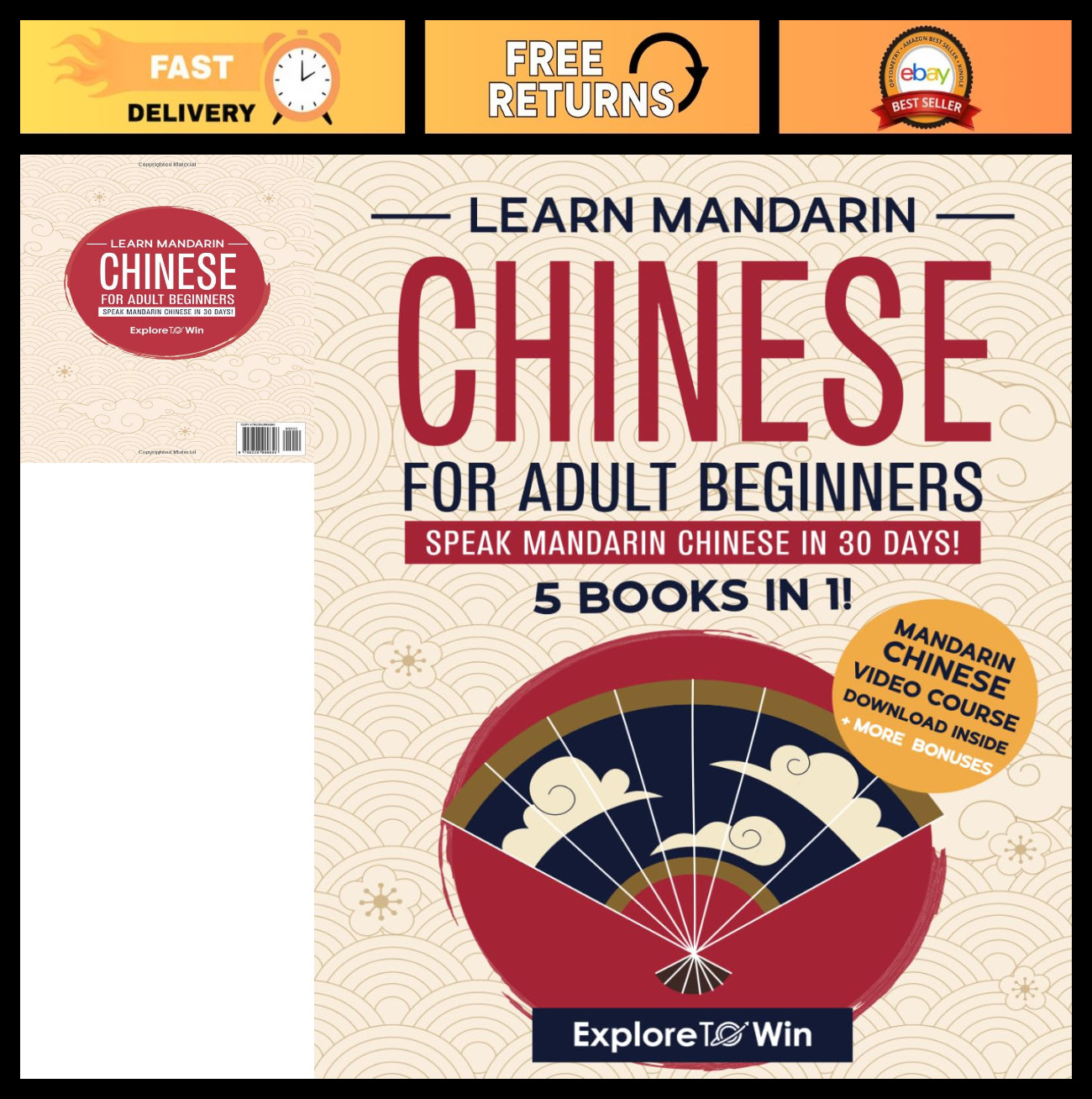 Learn Mandarin Chinese for Adults: 5-in-1 Beginner Guide to Speak in 30 Days!