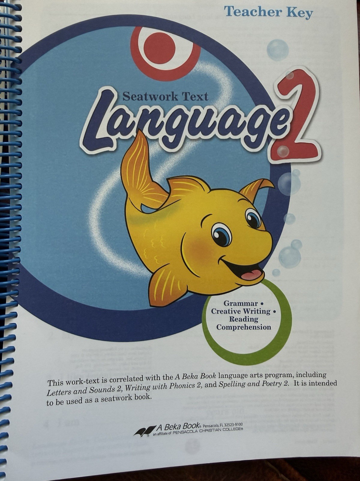 A Beka Book Seatwork Text Language 2 3 ed & Letters and Sounds test key grade 2