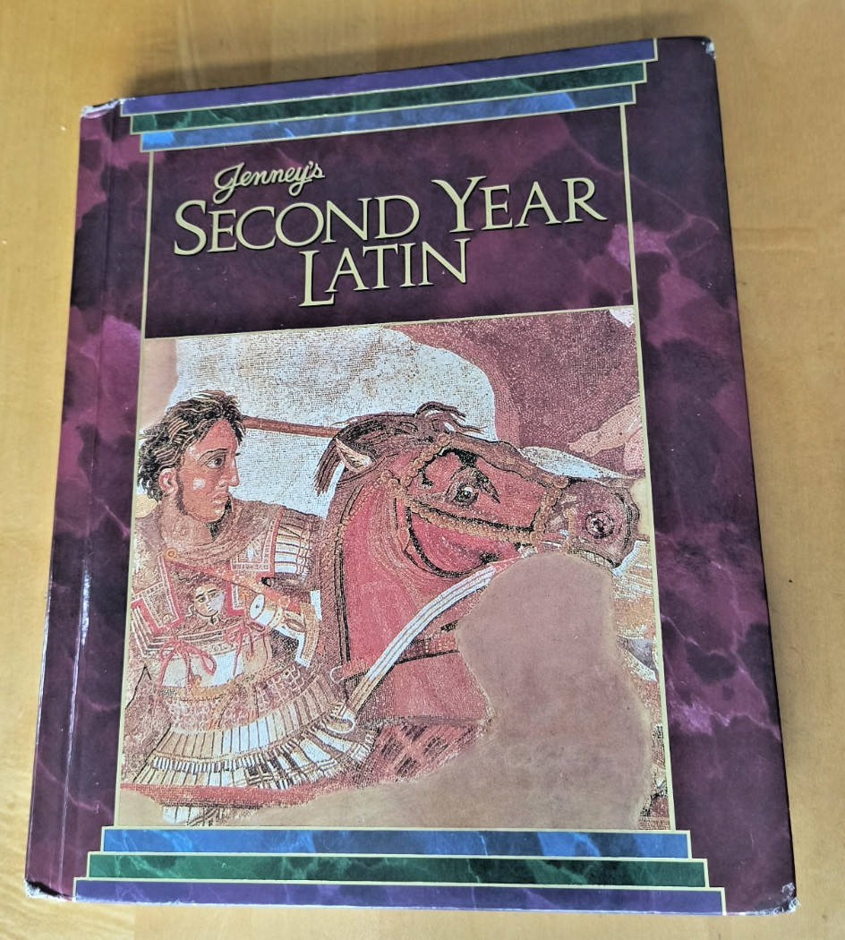 Jenney’s Second Year Latin Grades 8-12 Text 1990c, preowned Good Condition