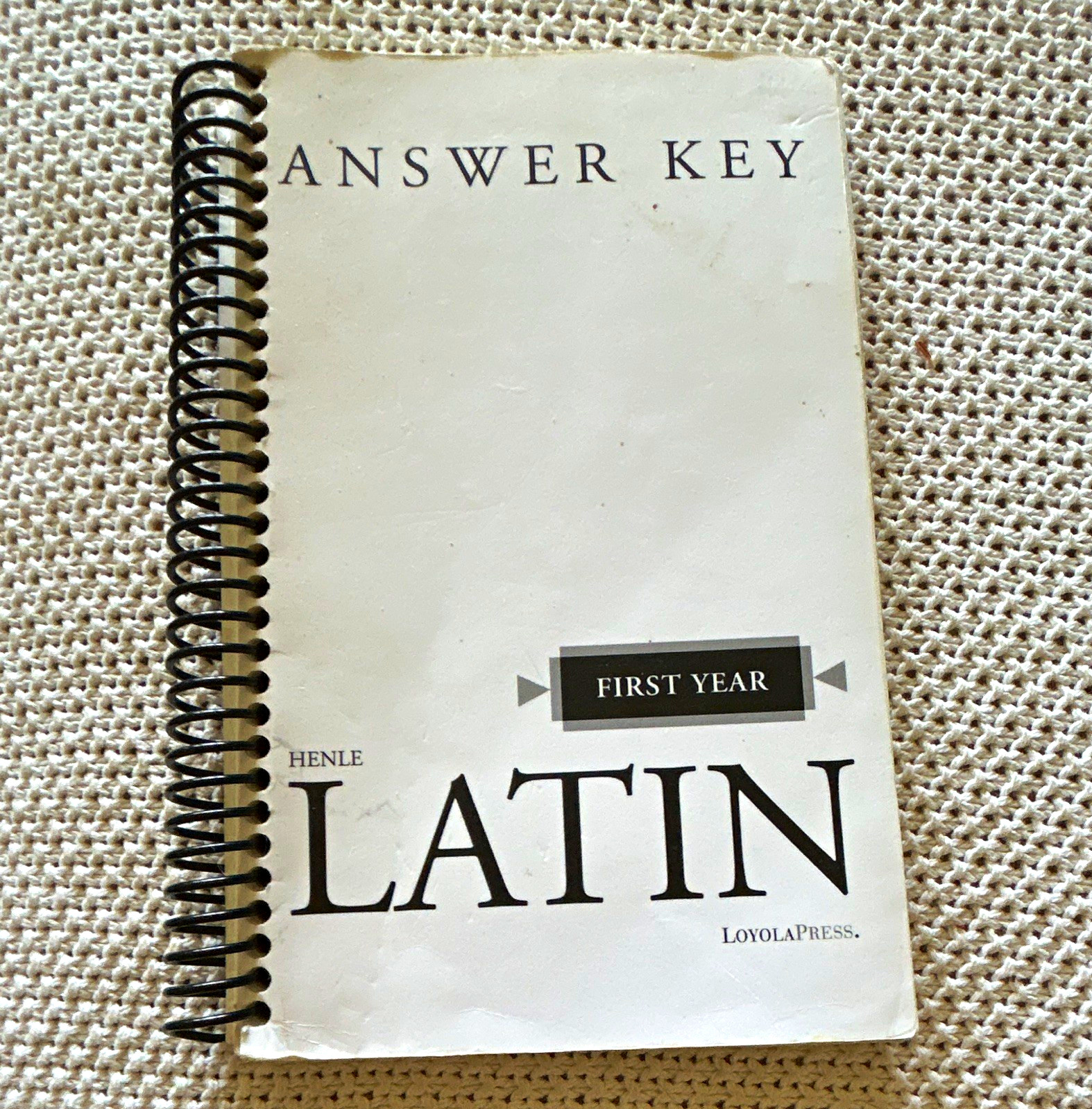 Henle Latin Key to First Year Latin Answer Key Robert J. Henle Spiralbound
