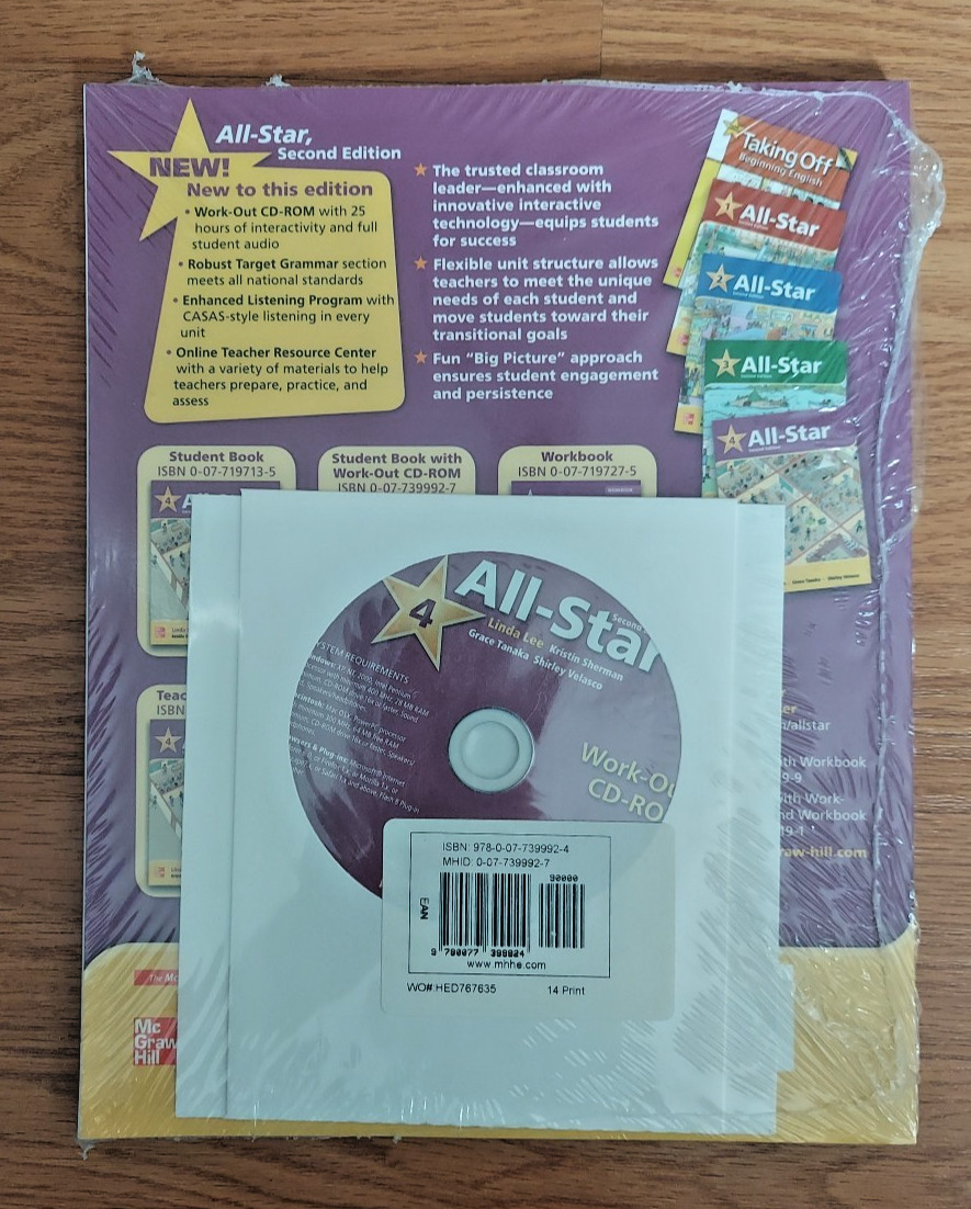 All-Star Level 4 Second Edition by Linda Lee Book with CD-ROM Included Brand New