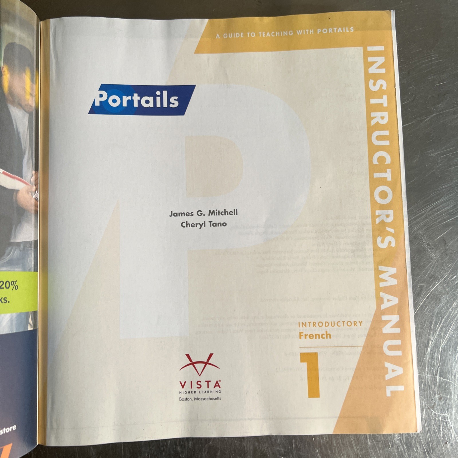Portails Instructor’s Manual by Vista Higher Learning Staff (2016, Book, Other)