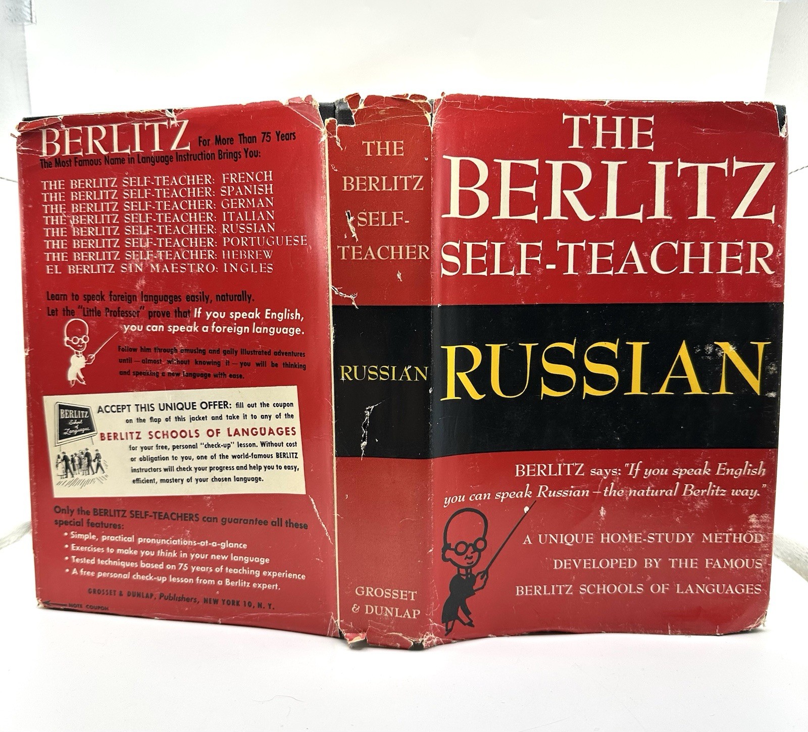 Berlitz Self-Teacher: Russian English and Russian Edition 1951 Hardcover DJ