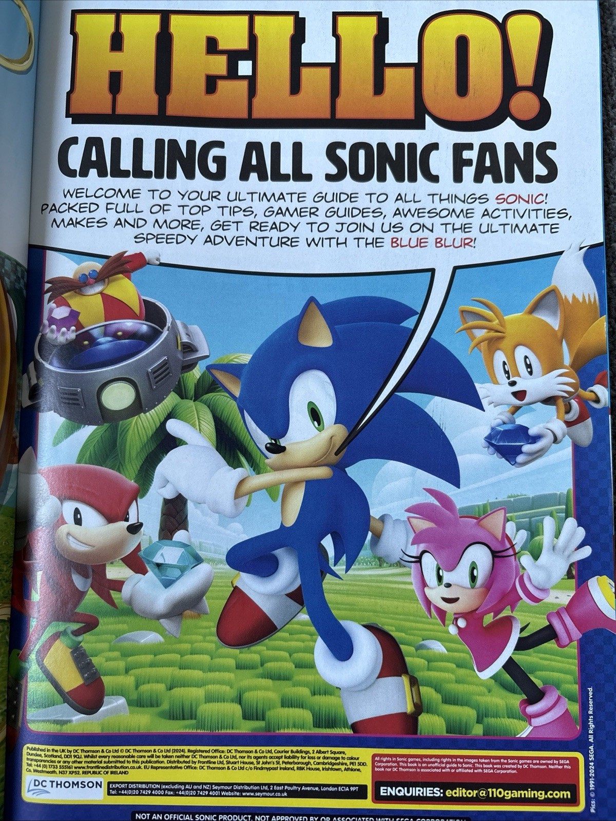 110% Gaming Presents The Big Book Of Sonic All Your Favourite Games Inside