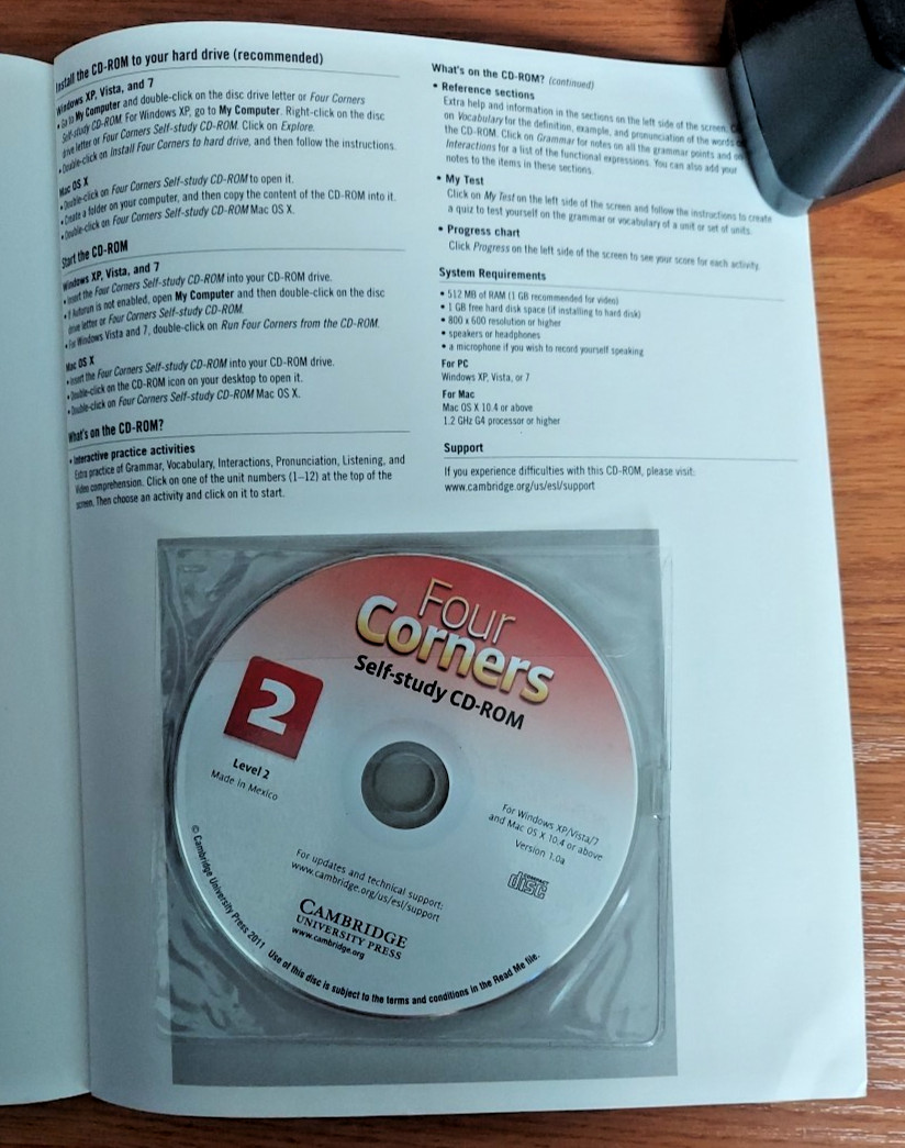 Four Corners Full Contact Level 2 by Jack C. Richards David Bohlke CD with Video