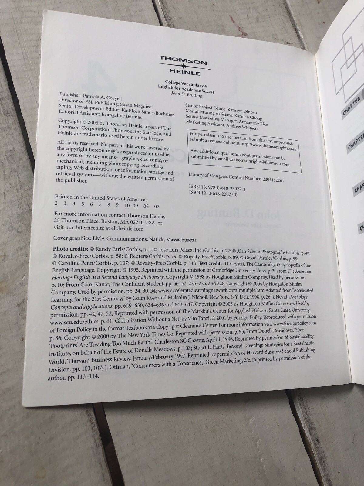 College Vocabulary 4 English for Academic Success Workbook Paperback