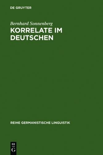 Bernhard Sonnenberg Korrelate im Deutschen (Hardback)