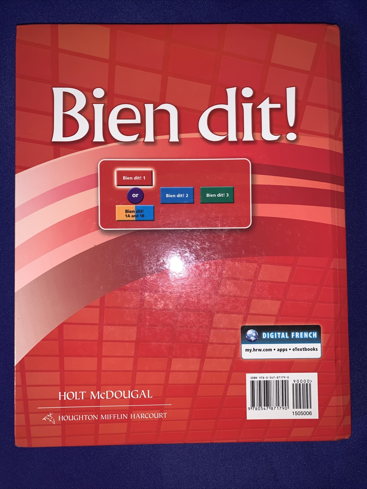 Holt McDougal French 1 and French 2 – Set of Two Hardback Textbooks