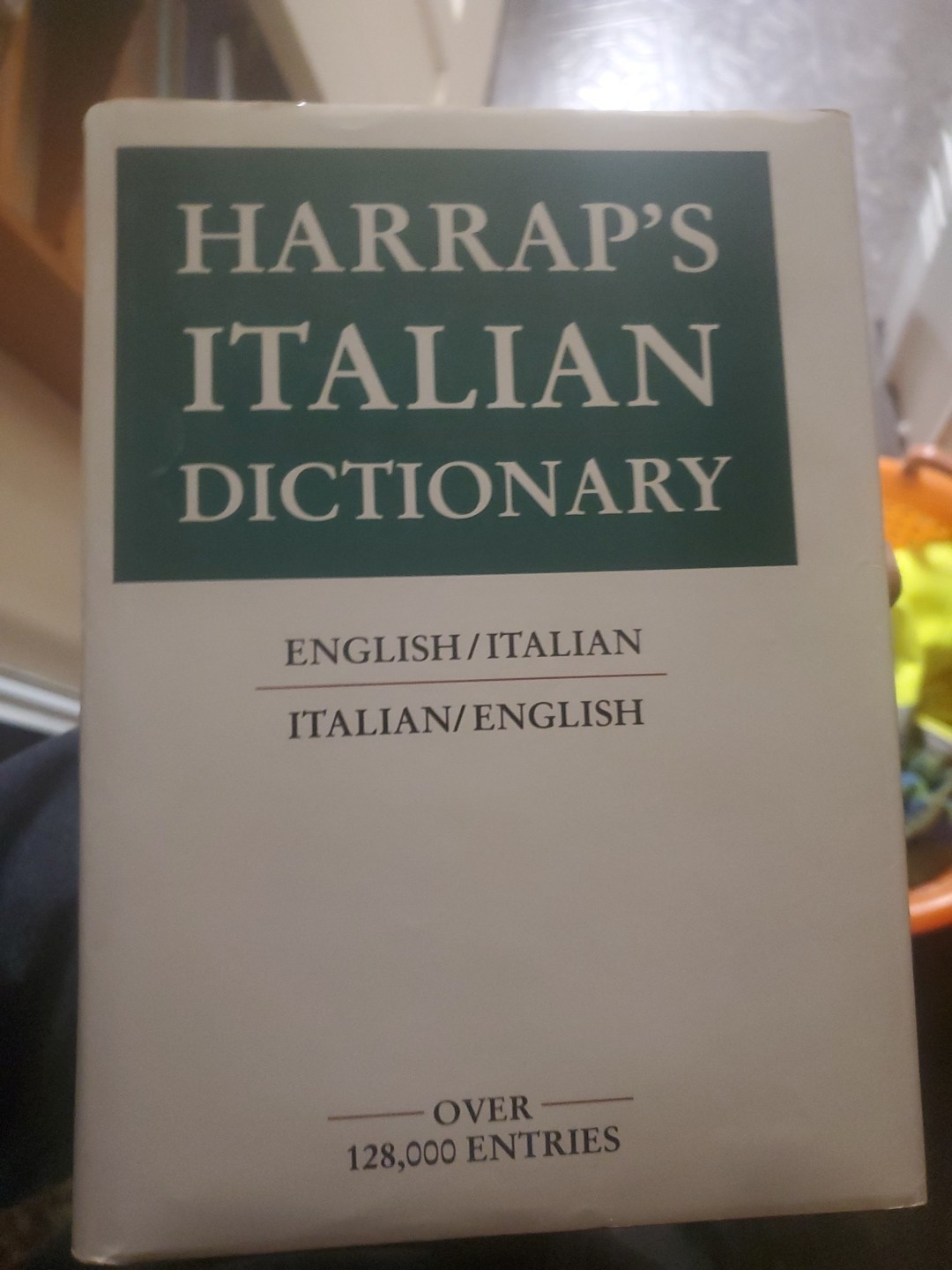 Harrap’s Italian Dictionary ~ HCDJ ~ Over 128,000 Entries! Large Thick Book