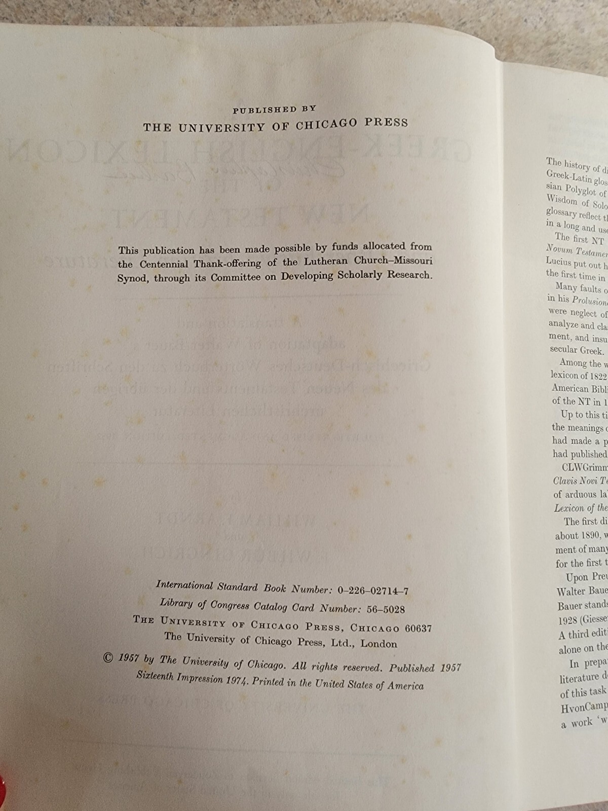 greek-english lexicon of the new testament fourth revised 1952 augmented edition