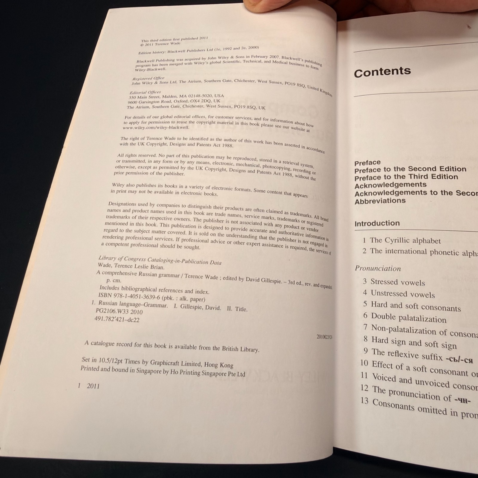 Blackwell Reference Grammars Series A Comprehensive Russian Grammar Terence Wade