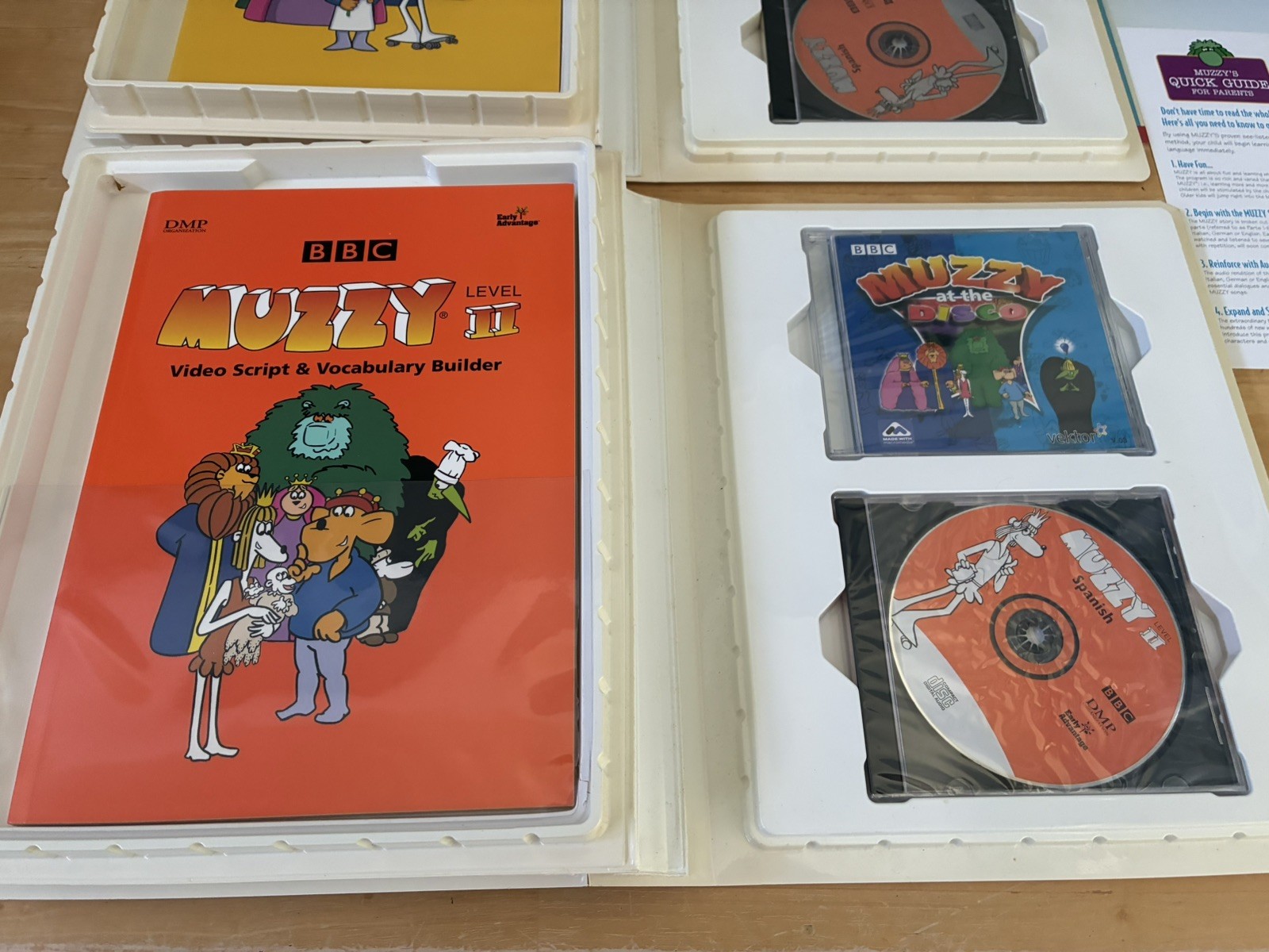 Muzzy BBC Language Course For Children Spanish Level 1 and 2 DVD & CD Set