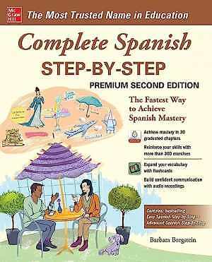 Complete Spanish Step-by-Step, – Paperback, by Bregstein Barbara – Very Good h